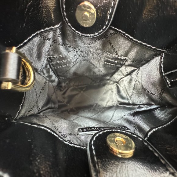 Michael Kors Mercer XS North South MINI Satchel Crossbody Bag Patent Black - Picture 6 of 10